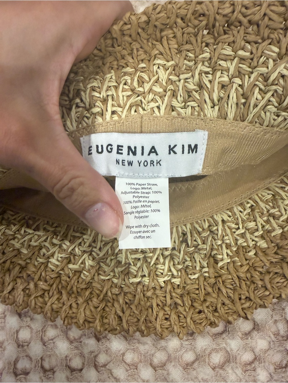 EUGENIA KIM Natural Straw Bucket Hat - Picture 4 of 6